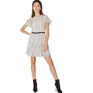 NWT Lulus Looking for Romance White Lace Tiered Mini Skater Dress sz S Bridal